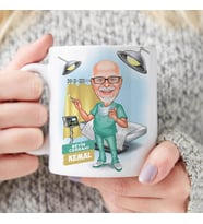 Kişiye Özel Karikatürlü Beyin Cerrahı Doktor Kupa Bardak