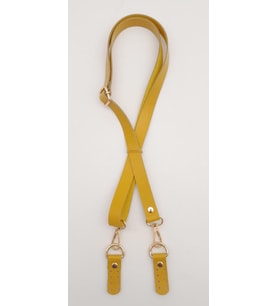 Angel Çanta Aksesuar Gerçek Deri Limon Küfü Renk 2x130 cm Sürgütlü Ayarlanabilir Çanta Sapı Light Gold Metalli