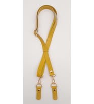 Angel Çanta Aksesuar Gerçek Deri Limon Küfü Renk 2x130 cm Sürgütlü Ayarlanabilir Çanta Sapı Light Gold Metalli