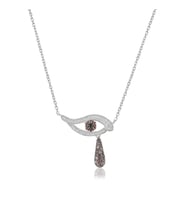 EMILIANO JEWELLERY 925 AYAR GÜMÜŞ ZİRKON TAŞLI GÖZ KOLYE