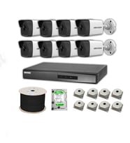 Hikvision 4mp Mikrofonlu 8 Kameralı 4TB Disk Tak Çalıştır Hazır IP Kamera Seti