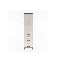 Hyperion Dolap 4 Raflı 5 Çekmeceli 2 Kapaklı 60x44x243 Antrasit-Aytaşı