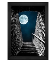 Manzara Temalı Kanvas Tablo 50 x 70 cm Siyah Çerçeve