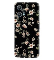 Realme 9 Pro Kılıf Boutique Baskılı Resimli Siyah Fon Çiçek Pcode -045