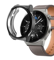 Microsonic Huawei Watch GT5 Pro 46mm Kılıf 360 Full Round Soft Silicone Siyah (Siyah)