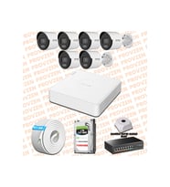 Provzen Hikvision 6 IP Kamera 7/24 Renkli Mikrofonlu Güvenlik Kamerası Olay Anında bildirim