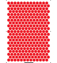 2 cm Çapında Renkli Stıcker Etiketler - 270 adetlik tabakalar halinde etiket (Kırmızı)