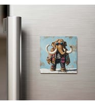 Mammoth - Mamut - Güneş Gözlüklü Style - Buzdolap Magneti - 9x9 Cm