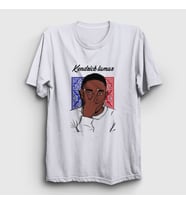 Presmono Unisex Beyaz Poster Kendrick Lamar T-Shirt 369190tt