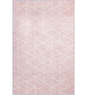 Eliana Home Baskılı, Yıkanabilir Kaymaz Taban Salon Halısı LNA1426 100x150 cm (Pembe)
