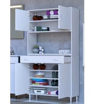 Eliusta Lora Beyaz Dolap 90 cm Genişliği ve 173 cm Yüksekliği İle Dikey Depolama Ünitesi 90x173x32,5 cm