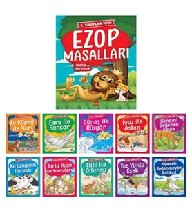 Ezop Masalları (10 Kitap+Soru Kitapçığı)