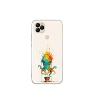 General Mobile GM 22S ile uyumlu Splash ahtapot tasarımlı şeffaf silikon kılıf
