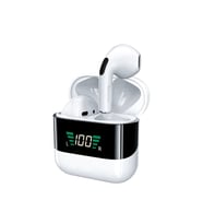 DVIP P50 Pro TWS Dijital Ekranlı Bluetooth Kulaklık Beyaz