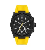 Ferro FM31396D-ZN Quartz Silikon Sarı Siyah Kadran 45 mm Erkek Kol Saati