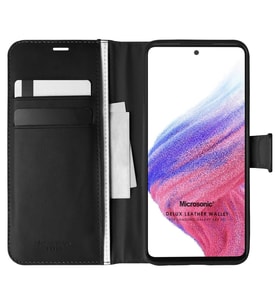 Microsonic Samsung Galaxy A53 5G Kılıf Delux Leather Wallet Siyah