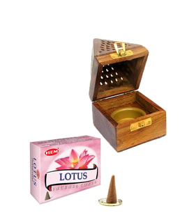 Konik Tütsü Yakma Kutusu Lotus Cones