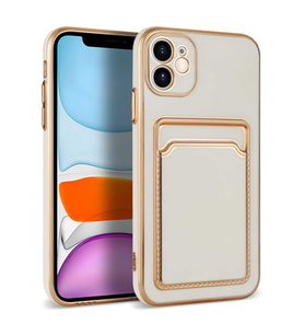 Lexroo iPhone 11 Kılıf Bark Kartlıklı Kılıf - Beyaz