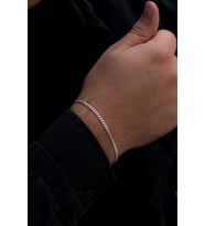 Erkek Gümüş Bileklik - 3mm Gurmet Model Erkek Bileklik Künye