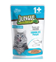 Jungle Pouch Somonlu Kedi Konserve 100 gr