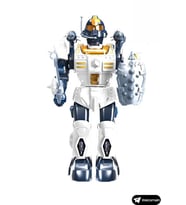Happy Hareket Eden ve Ok Atan Beyaz Robot Sesli ve Işıklı 6051