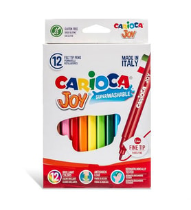 Carioca Joy Yıkanabilir Keçeli Boya Kalemi 12 Renk 40531