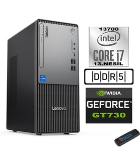 Lenovo Thinkcentre Neo 50T Gen5 Intel Core I7 13700 96GB Ddr5 512GB SSD Windows 11 Pro Nvidia GT730 73012UB000LTRW27+ZETTA Flash Bellek