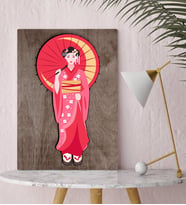 BK Home Geisha Tasarımlı Kanvas Tablo-1