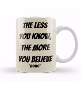 Bono Quotes Gift Kupa Bardak Porselen