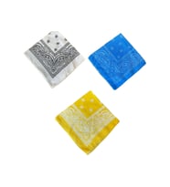 %100 Pamuklu Klasik Desen Unisex 3lü Bandana Seti Renkli Bandana Etnik Desenli A Kalite Bandana