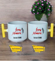 İcra Memuru Kupa Bardak T Sarı Kulplu İcra Memuruna Memura Hediye