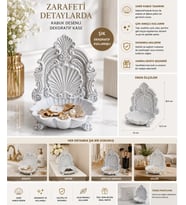 Kabuk Desenli Dekoratif Takılık ve Organizer