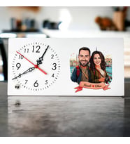 Sevgiliye Hediye Kişiye Özel Kadim İstanbul ve Aşkımız Karikatürlü Masa Saati