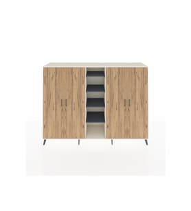 Hyperion Dolap 12 Raflı 4 Kapaklı 220x44x163 Aytaşı-Çam/Antrasit