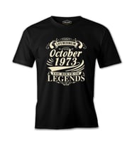 Life Begins in 1973 II Siyah Erkek Tshirt
