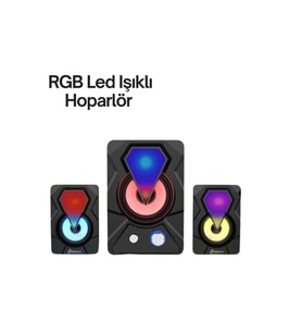 Renkli Led Işıklı Hoparlör