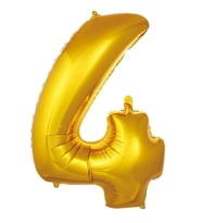 Gold 4 Rakam Folyo Balon 36 cm 1Adet