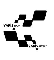 yaris sport Etiket Yapıştırma 30cmx11cm MMD339