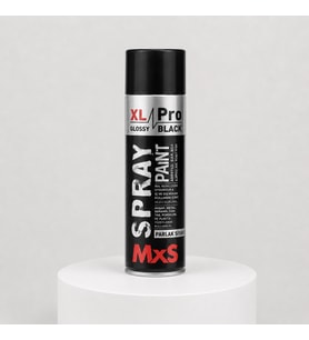 MxS XL Pro Parlak Siyah Akrilik Sprey Boya 500 ml - RAL 9005