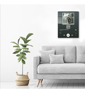 DECORITA Youtube Barkodlu Cam Tablo Teoman - Sevdim Seni Bir Kere 30cm x 40cm