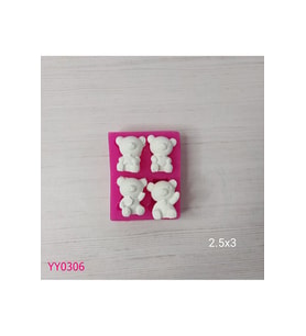 YY0306 Dörtlü Ayıcık Silikon Kalıp