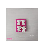 YY0306 Dörtlü Ayıcık Silikon Kalıp