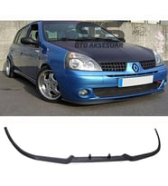 Renault Clio 2 1999-2007 Cupra R Uyumlu Ön Lip Mat Siyah Ön Tampon Lip
