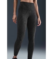 Nike Zenvy High Waisted 7/8 Leggings Kadın Lazer Kesim Baskılı Antrenman Taytı Siyah