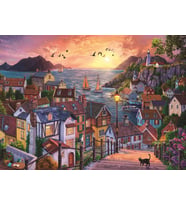 Anatolian Sahilde Günbatımı 1000 Parçalık Karton Puzzle/Yapboz