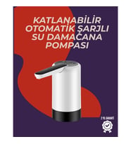 Mey İthalat® Otomatik Damacana Su Pompası 40-80 Saniye Zaman Ayarlı %90 Açılabilir Hijyenik Tasa