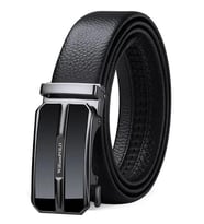 WilliamPolo Hakiki Deri Antrasit Metal Toka Erkek Kemer 110cm (Siyah)