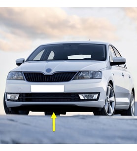 Skoda Rapid 2013-2017 Ön Tampon Alt Kaplama Spoyler 5JA807611
