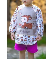 Ceylan Unisex Kollu Faliyet Mama Önlüğü 0/36 Ay Sıvı Geçirmez