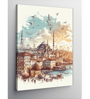 Kanvas Tablo İstanbul Cami Manzarası